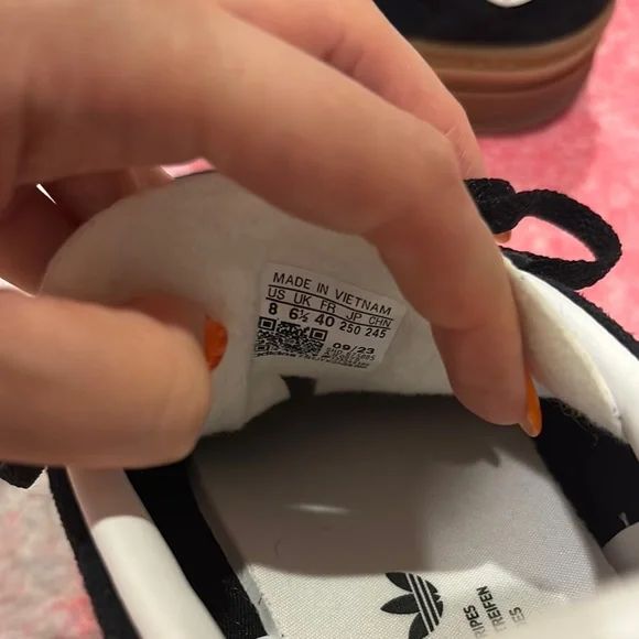 Adidas Black and White Bold Gazelle Sneakers - Picture 3 of 4